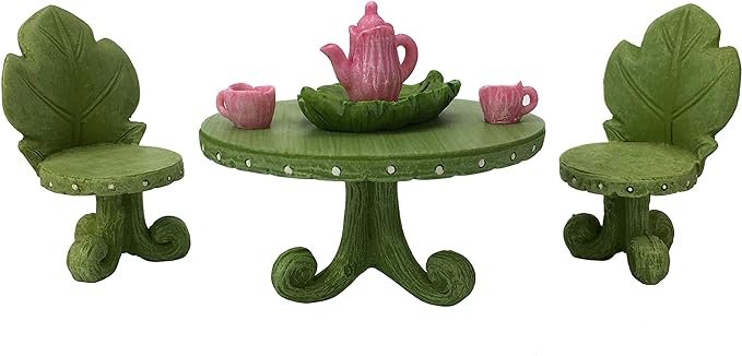 glitzglam miniature fairy garden furniture set
