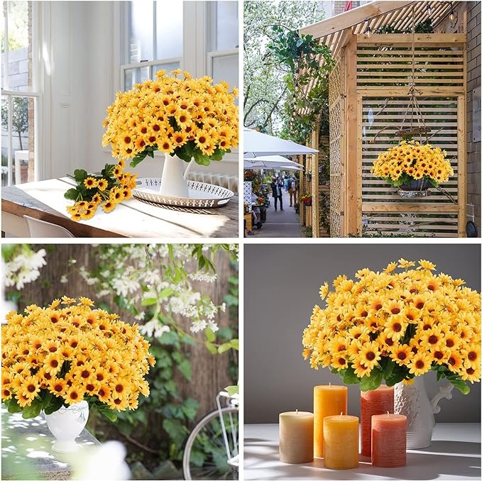10 bundles artificial fake daisy flowers