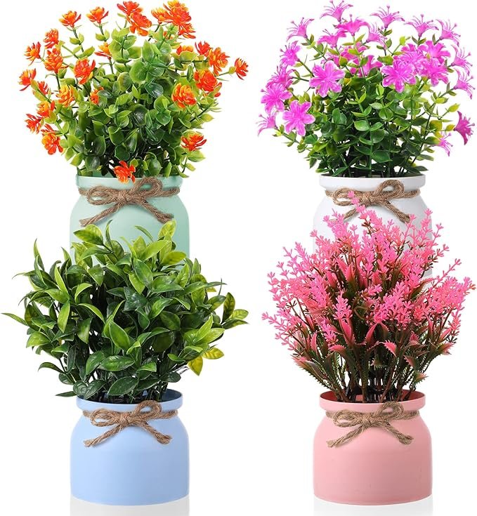 artificial potted flowers fake potted plants
