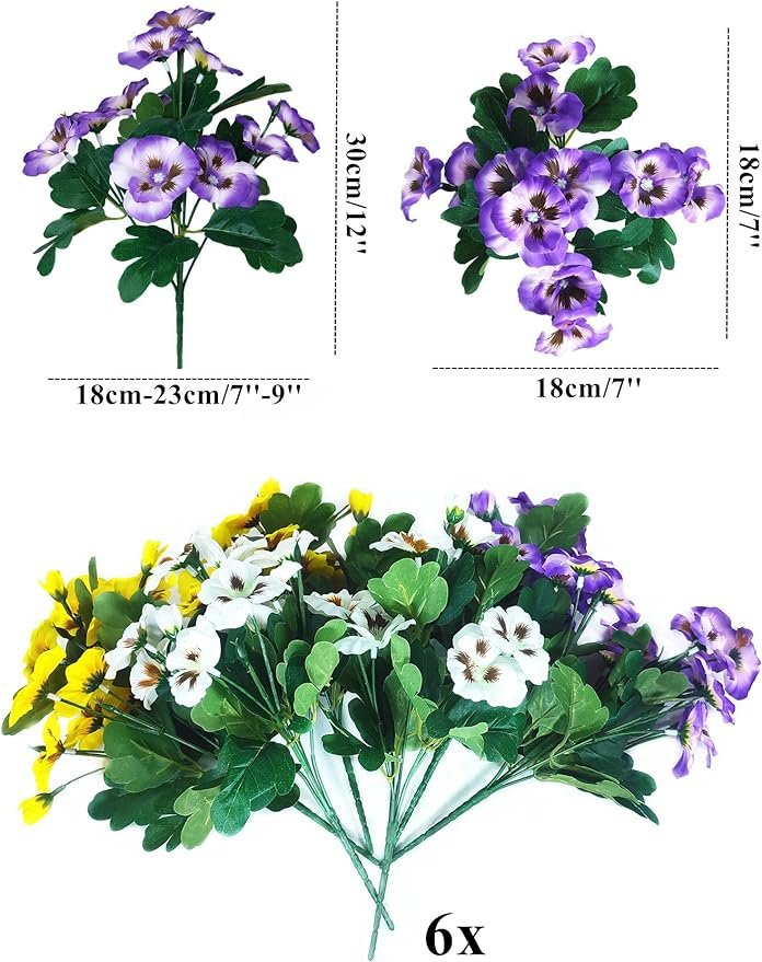 qianyun fake flowers pansy small wild