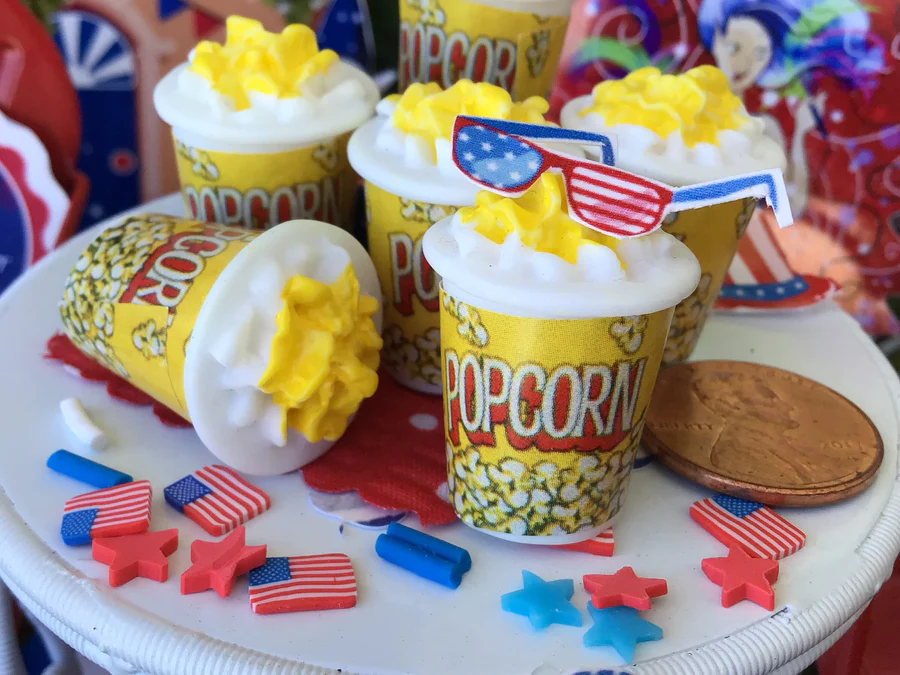 july bucket of popcorn