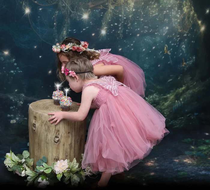 kate fantasy firefly forest in night