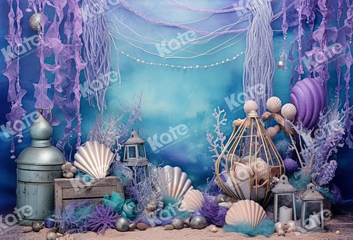 kate purple deep sea shell mermaid