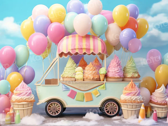 kate summer sweet ice cream car cake
