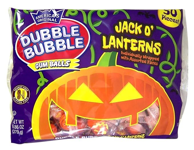 jack o' lanterns halloween dubble bubble gum balls