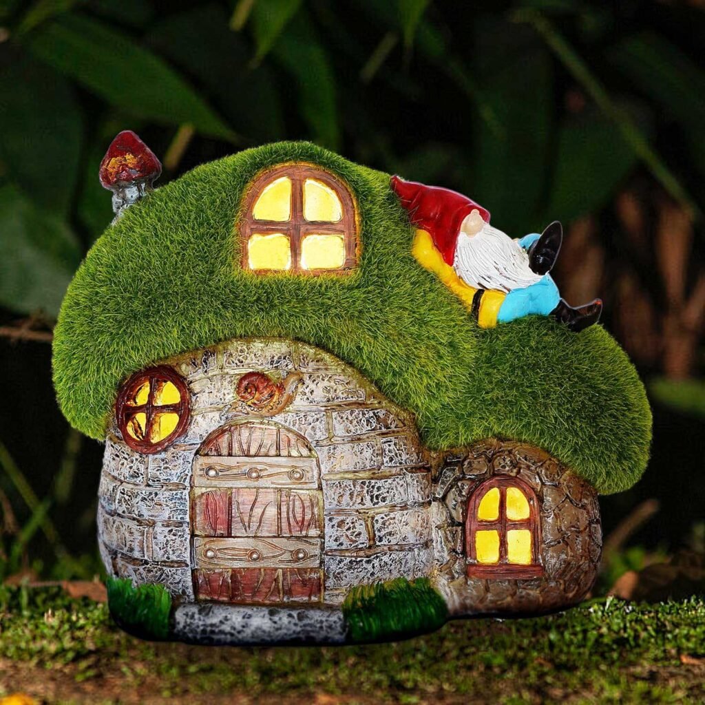 illuminew house garden statues with solar lights