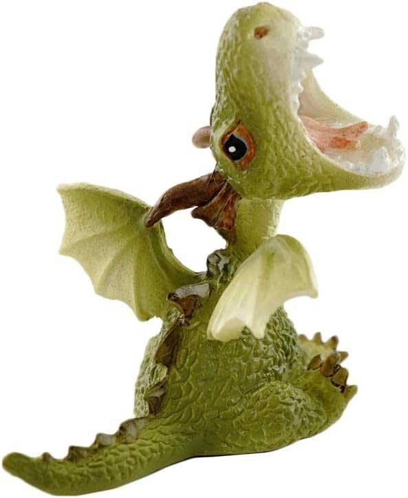 top collection miniature fairy garden and terrarium statue, mini dragon roaring
