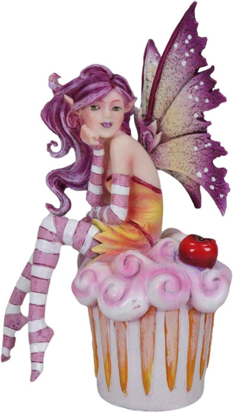 ebros colorful amy brown pink cherry cupcake