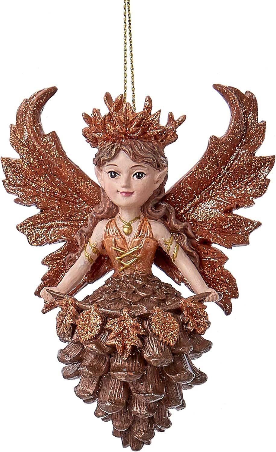 kurt adler pinceone acorn enchanted forest fairy ornament